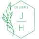 Stacked Block Initial Self-Inking Book Stamp Image 2 of 4